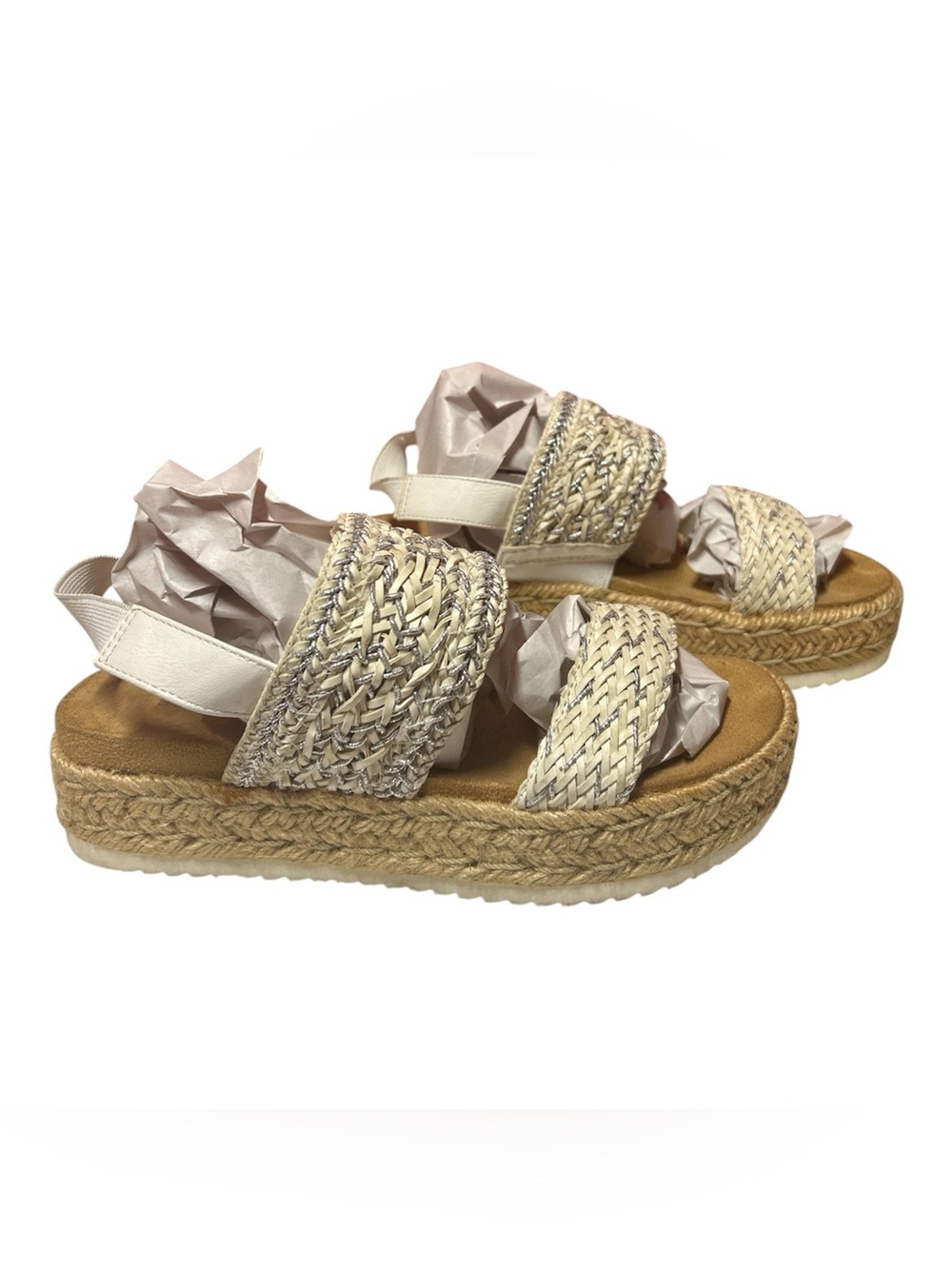 Sun + Stone Karli slingback Woven Natural Espadrille Platform Sandal - Women